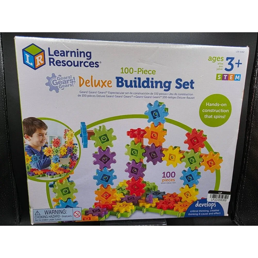 Learning Resources Gears Gears Gears Deluxe 100-Piece STEM Building Set Ages 3+